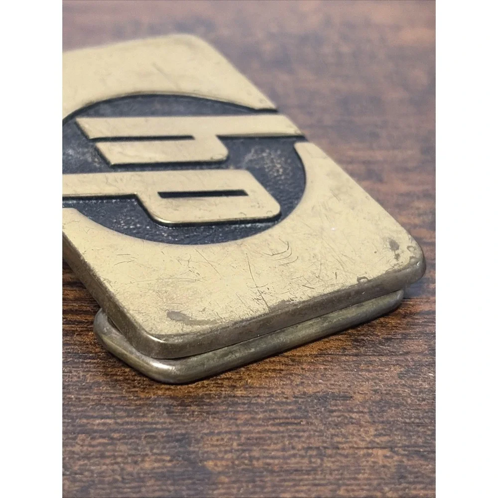 Hewlett Packard Computers Belt Buckle Vintage HP Brass USA Made Jack Nadel